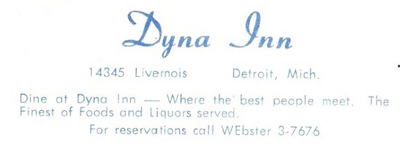 Dyna Inn (Charade Supper Club) - Old Postcard